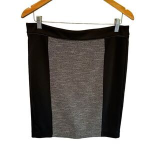 Dana Buchman Black & Gray Pencil Skirt | Textured Stretch Fabric | Women Size 10